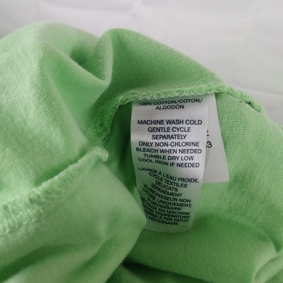 Chaps Green Fishing Cotton T-Shirt Size Large - Picture 5 of 6